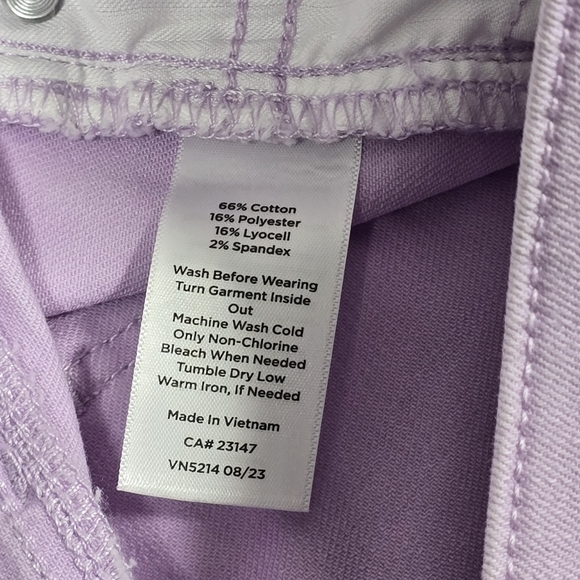 Talbots Slim Ankle Jeans Womens 4P Petite Purple Stretch Denim - Picture 7 of 7